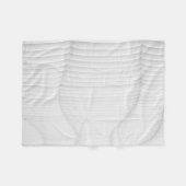 白いテクスチャの壁 フリースブランケット (正面(横))