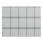 白いテクスチャの背景に微妙な織り込み模様の カレンダー (カバー)