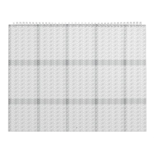 白いテクスチャの背景に微妙な織り込み模様の カレンダー (カバー)