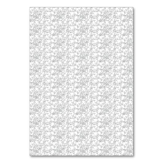 白いテクスチャの背景に、繊細で、複雑に織り交ぜられた、 テーブルナンバー (正面)