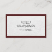 白いテクスチャの背縁ど景 名刺 (裏面)