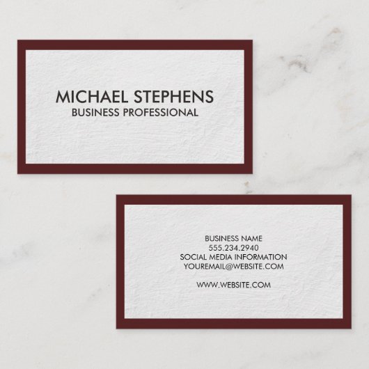 白いテクスチャの背縁ど景 名刺 (正面/裏面)