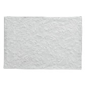 白いテクスチャ付き石、モノクロ抽象芸術アート 枕カバー (裏面)