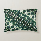 白いテクスチャtの下で繰り返し荒いエメラルドグリーン アクセントクッション (正面)