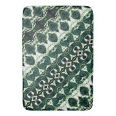 白いテクスチャtの下で繰り返し荒いエメラルドグリーン バスマット (正面縦)