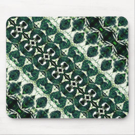 白いテクスチャtの下で繰り返し荒いエメラルドグリーン マウスパッド