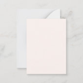 白いテディベア バレンタインデー ノートカード (裏面)