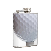 白いテンプレートの背景の質のゴルフ・ボール フラスク (右)