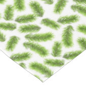 白いテーブルクロスに松の葉 テーブルクロス (アングル)