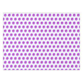 白いテーブルクロスに紫色の蓮の花 テーブルクロス (正面(横))