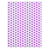 白いテーブルクロスに紫色の蓮の花 テーブルクロス (正面)