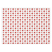 白いテーブルクロスのクリスマスポインセチア花 テーブルクロス (正面(横))