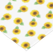 白いテーブルクロスのヒマワリ テーブルクロス (アングル)