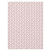 白いテーブルクロスの上にピンクのバラの花 テーブルクロス (正面)