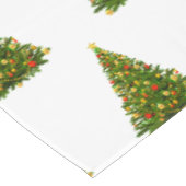 白いテーブルクロスの上のクリスマスツリー テーブルクロス (アングル)