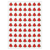 白いテーブルクロスの大きなポインセチア花柄 テーブルクロス (正面)