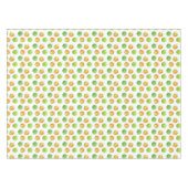 白いテーブルクロスの美しい緑のリンゴ テーブルクロス (正面(横))