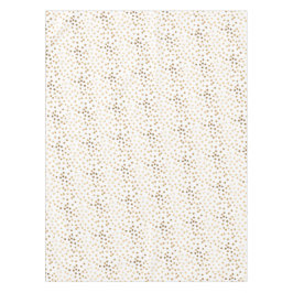 白いテーブルクロスの金ゴールドのグリッター都市点 テーブルクロス