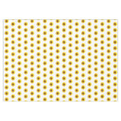 白いテーブルクロスの黄色のひまわり テーブルクロス (正面(横))