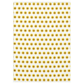 白いテーブルクロスの黄色のひまわり テーブルクロス (正面)