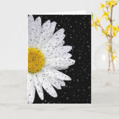 白いデイジーと考える雨滴の君 カード (黄色い花)