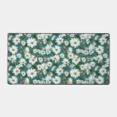 白いデイジーと蝶 デスクマット (正面)