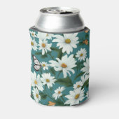 白いデイジーと蝶 缶クーラー (缶裏面)