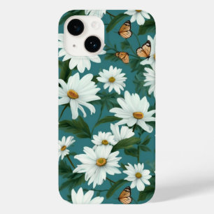 白いデイジーと蝶 Case-Mate iPhone 14ケース