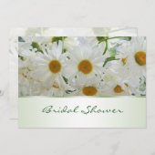 白いデイジーによってはブライダルシャワーの招待状が開花します 招待状 (正面/裏面)