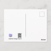 白いデイジーのお客様カラーDIYポストカード ポストカード (裏面)