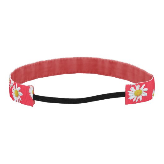 白いデイジーのお客様BGレッドヘッドバンド アスレチックヘッドバンド (裏面)