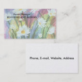 白いデイジーのカスタマイズ可能な名刺の分野 名刺 (正面/裏面)