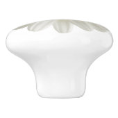 白いデイジーの円形の陶磁器の引出しの引きのノブ セラミックノブ (側面)