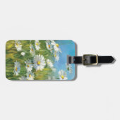 白いデイジーの分野 ラゲッジタグ (正面横)