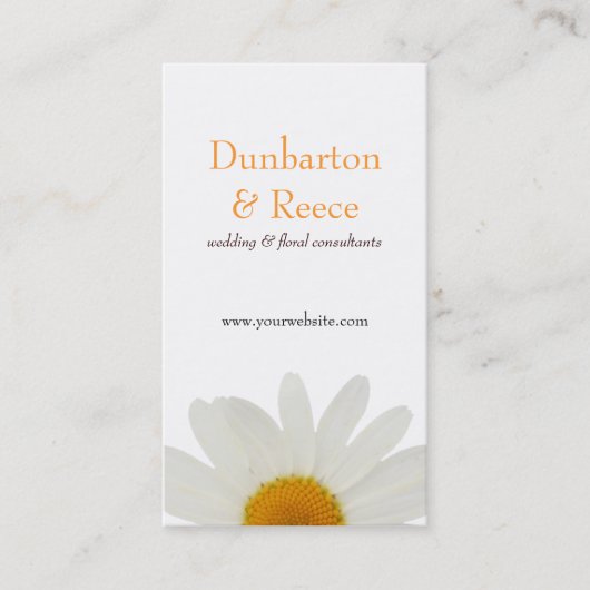 白いデイジーの名刺 名刺 (正面)