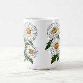 白いデイジーの房 コーヒーマグカップ (中央)