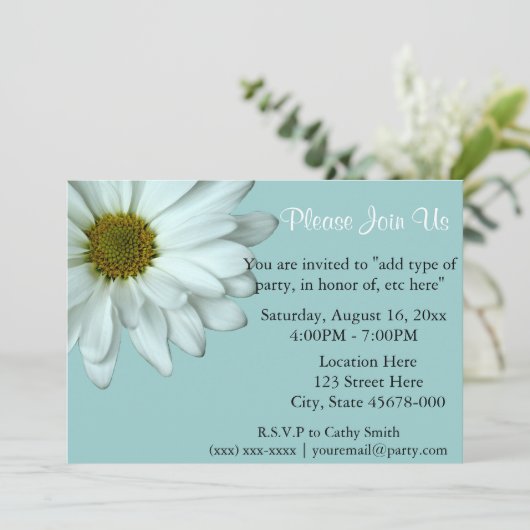 白いデイジーの招待状 招待状 (スタンド正面)