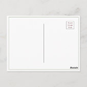 白いデイジーの水彩画 予算お礼ポストカード ポストカード (裏面)