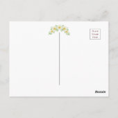 白いデイジーの水彩画 予算サンクスカード ポストカード (裏面)