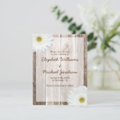 白いデイジーの素朴な納屋のセーブ・ザ・デート案内 セーブザデート (スタンド正面)