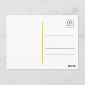 白いデイジーの花と蜂はがき ポストカード (裏面)