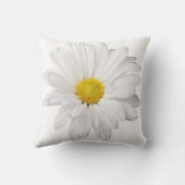 白いデイジーの花の背景によってカスタマイズデイジー クッション (裏面)