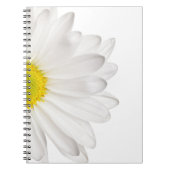 白いデイジーの花の背景によってカスタマイズデイジー ノートブック (正面)