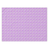 白いデイジーの花を水玉模様の背景に テーブルクロス (正面(横))