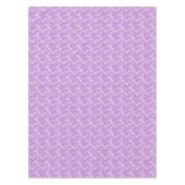 白いデイジーの花を水玉模様の背景に テーブルクロス (正面)