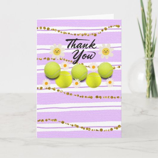 白いデイジーの花感謝してい球 サンキューカード (正面)