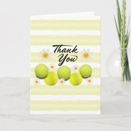 白いデイジーの花感謝してい球 サンキューカード (正面)