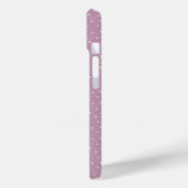 白いデイジーの花束をピンのドットに Case-Mate iPhoneケース (裏面 / 左)