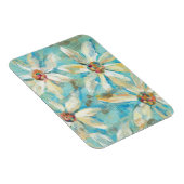 白いデイジーオンブルー マグネット (右側)