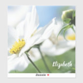 白いデイジー パーソナライズされた シール (シート)